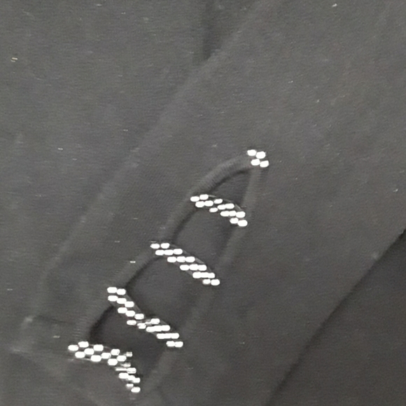 Black knit top with rhinestones - Picture 3 of 5